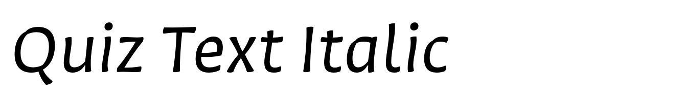 Quiz Text Italic